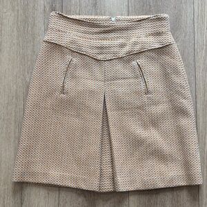 Zenobia orange and Cream Textured Skirt